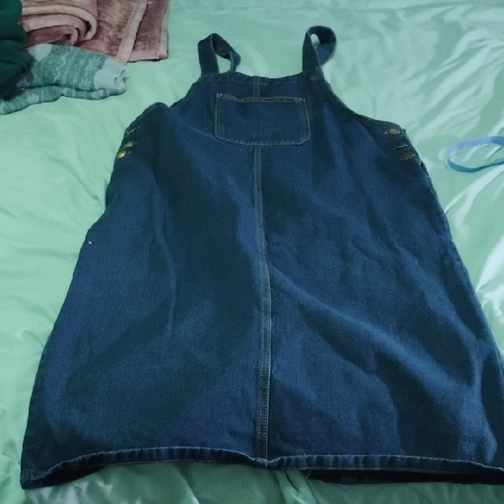 Heritage Falmer Blue Denim Pinafore Dress